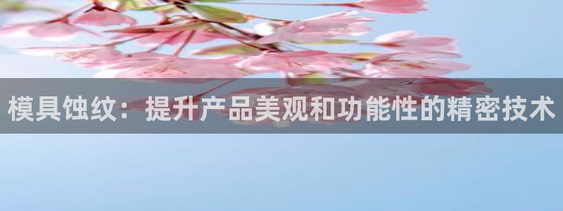 太阳集团董事长是谁：模具蚀纹：提升产品美观和功能性的精密技术