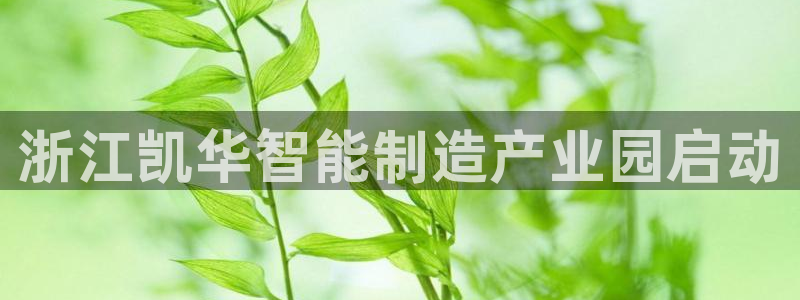 太阳集团1383：浙江凯华智能制造产业园启动