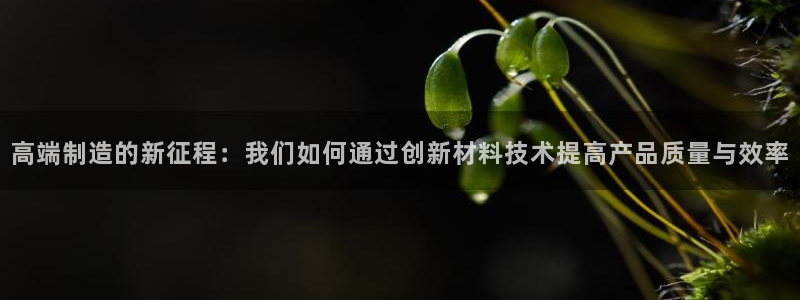 太阳集团是什么公司：高端制造的新征程：我们如何通过创新材料技